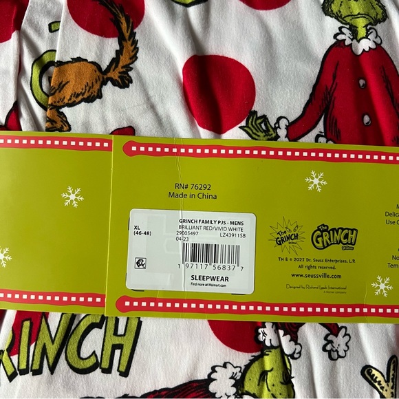 NWT Grinch PJ Set for Men Size XL - Picture 4 of 5